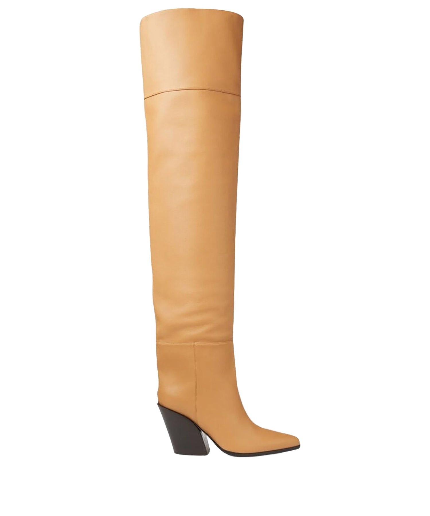 Cuissardes Maceo 85 en cuir - Caramel