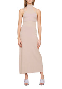 Robe longue Macon côtelée - Lilac Melangé