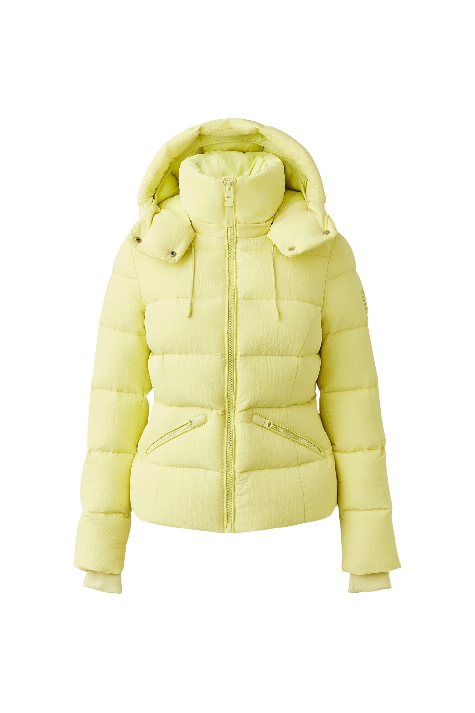 Doudoune courte Madalyn à capuche en duvet - Pale Lime