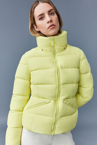 Doudoune courte Madalyn à capuche en duvet - Pale Lime