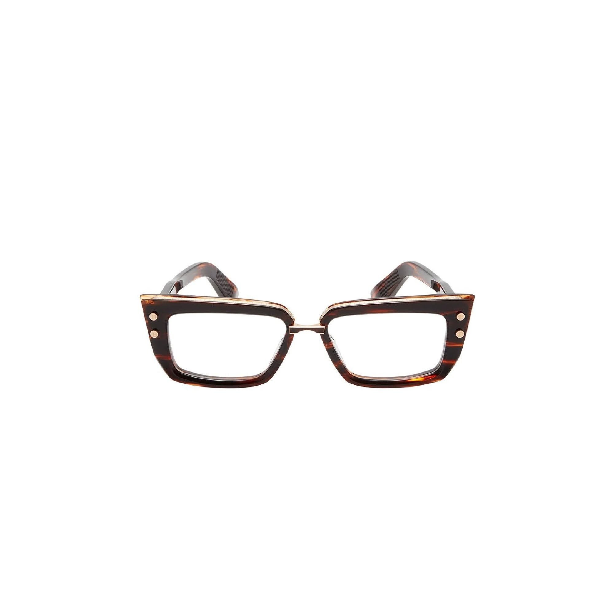 Lunettes de vue Madame à plaquettes - Brown & Gold