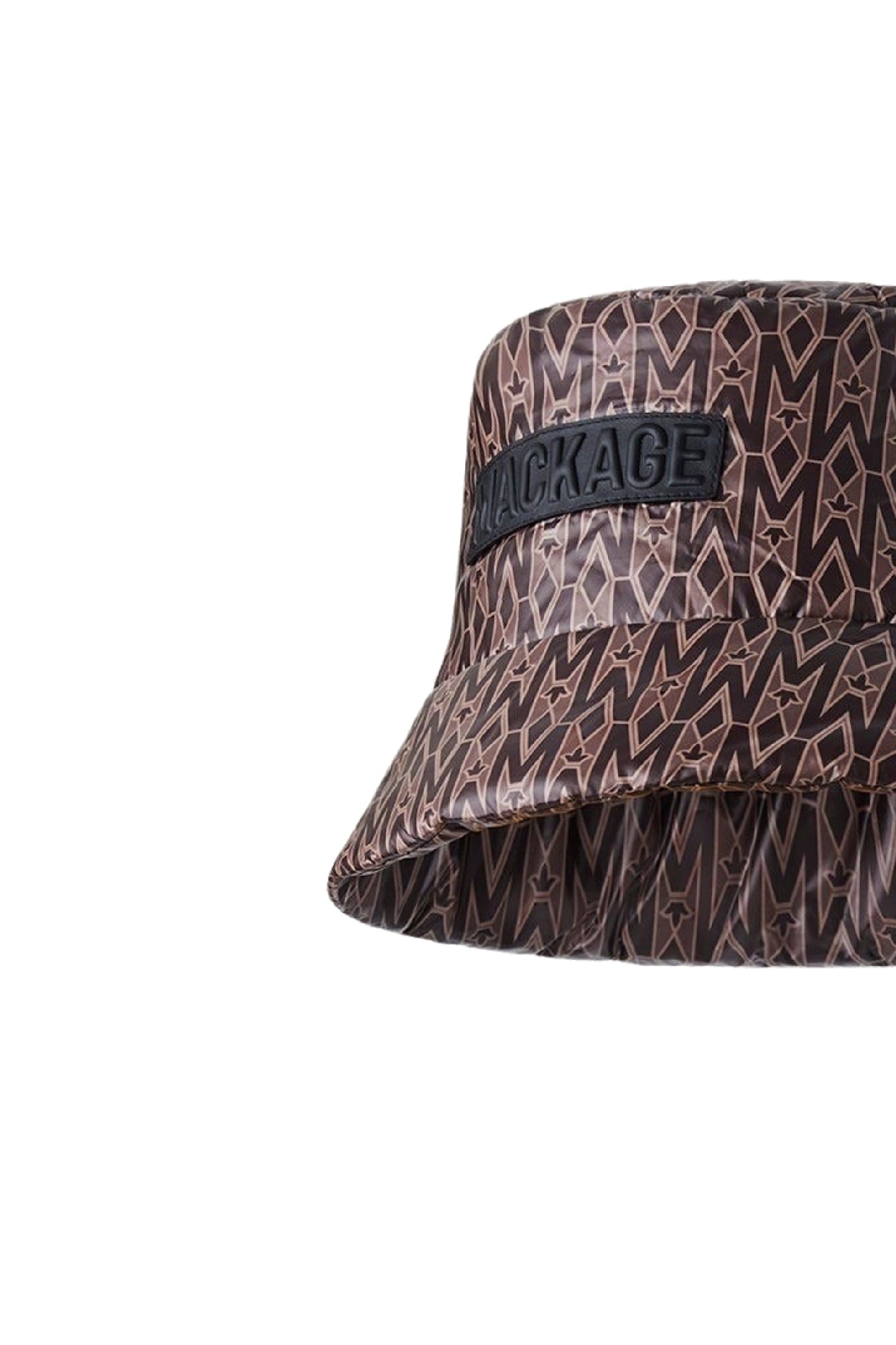 Bob Maddy with monogrammed print in lightweight down - Coffee