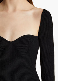 Black Maddy Top In Black - Black