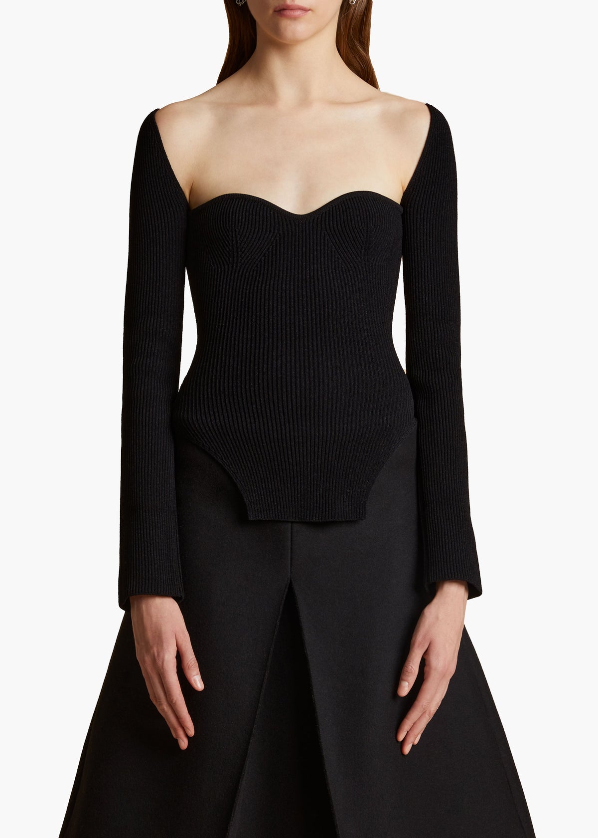 Black Maddy Top In Black - Black