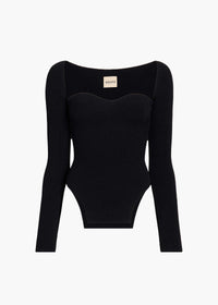 Black Maddy Top In Black - Black
