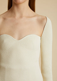 Cream The Maddy Top In Ivory - Cream