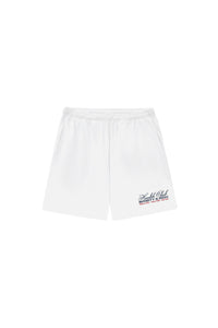 Short Made In USA à taille élastique - White