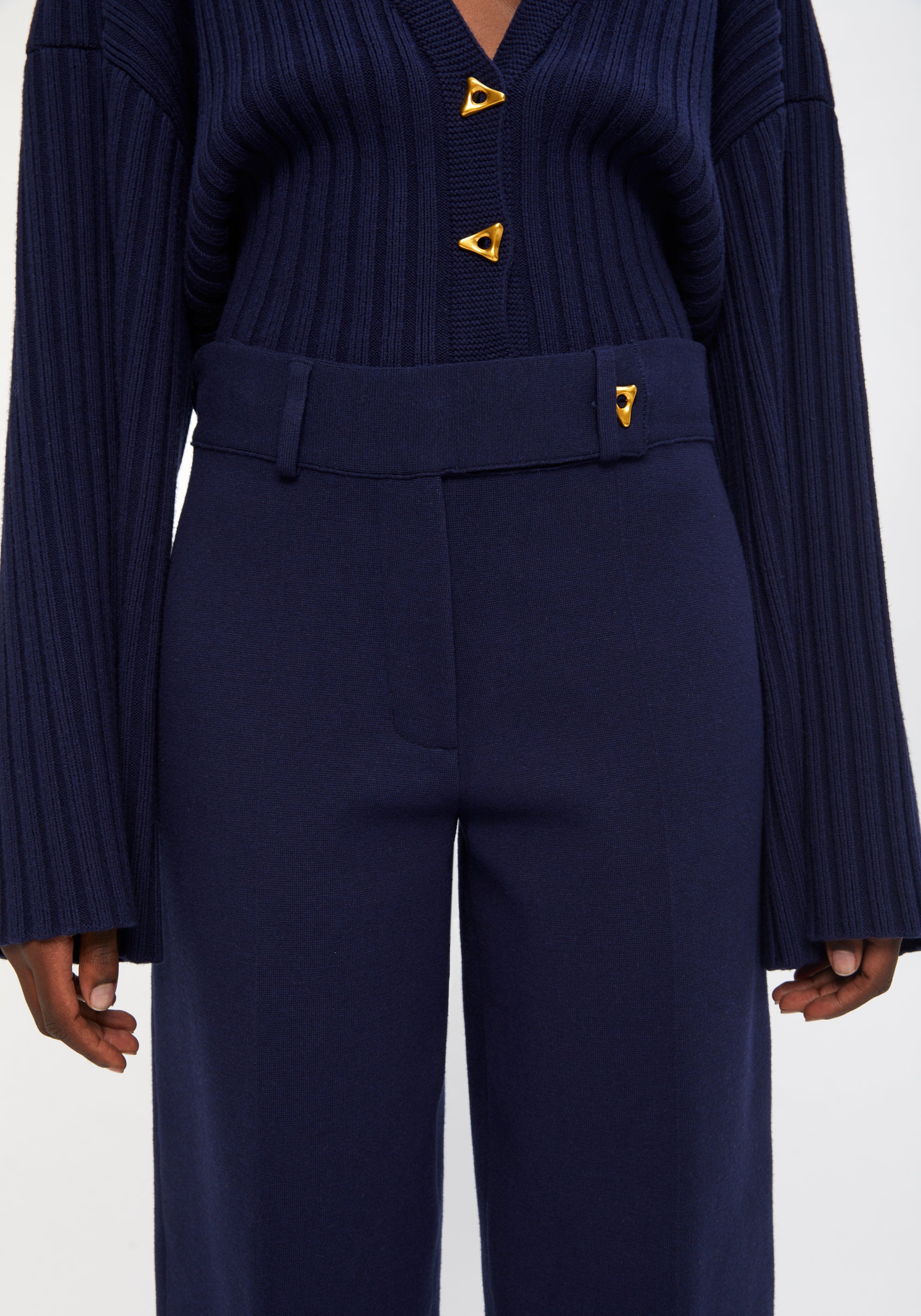 Madeleine wide-leg trousers - Midnight Blue