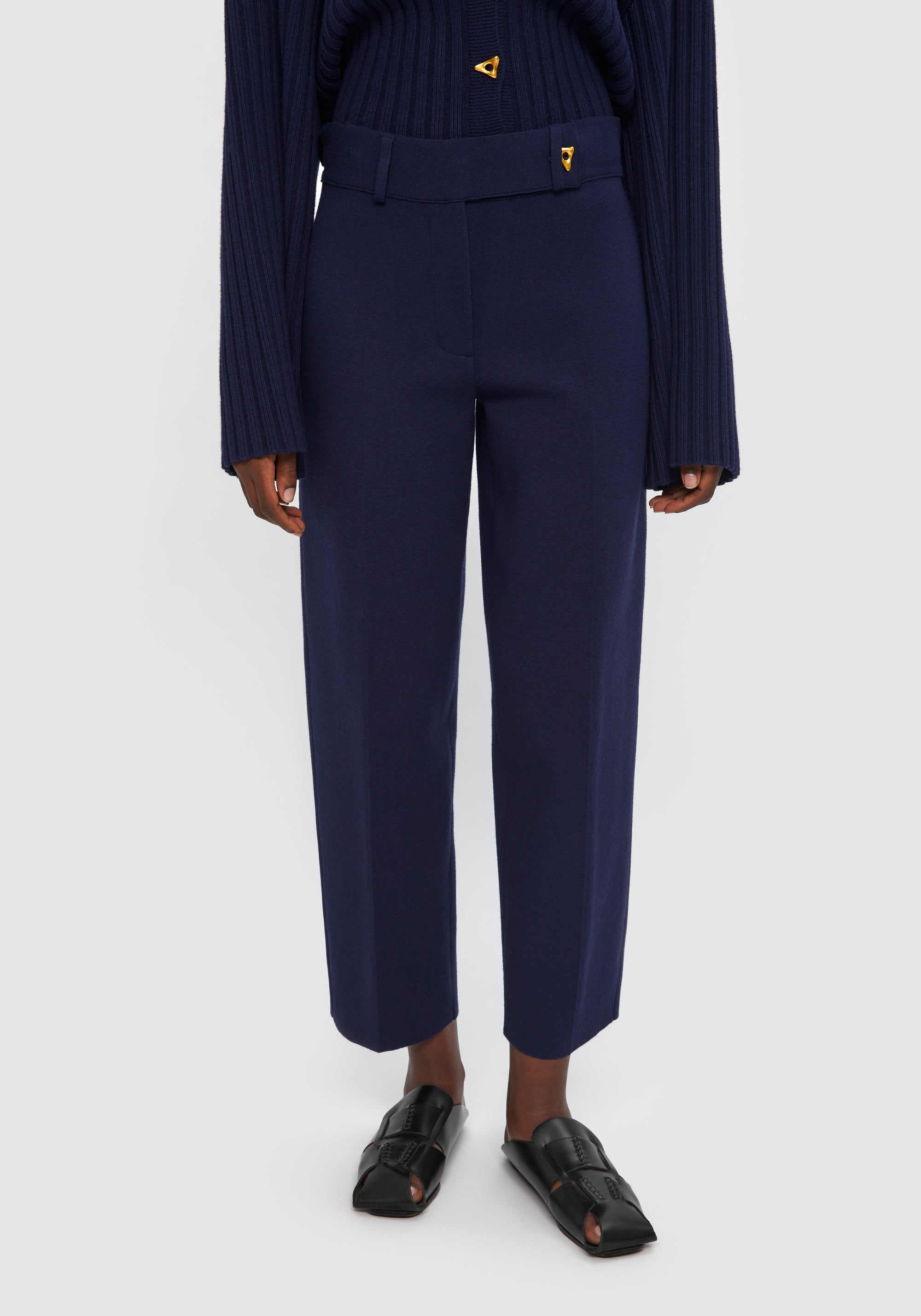 Madeleine wide-leg trousers - Midnight Blue