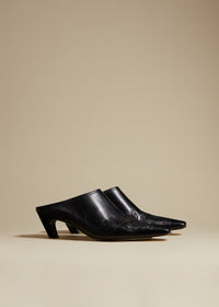 Mules Madison en cuir - Black