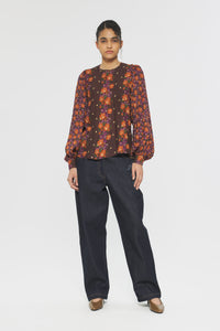 Blouse imprimée Magalie - Brown