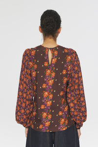Blouse imprimée Magalie - Brown