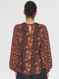 Blouse imprimée Magalie - Brown