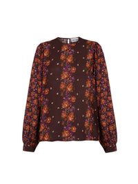 Blouse imprimée Magalie - Brown