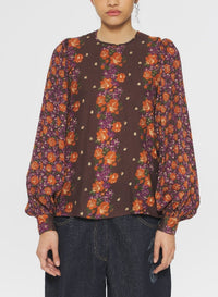 Blouse imprimée Magalie - Brown