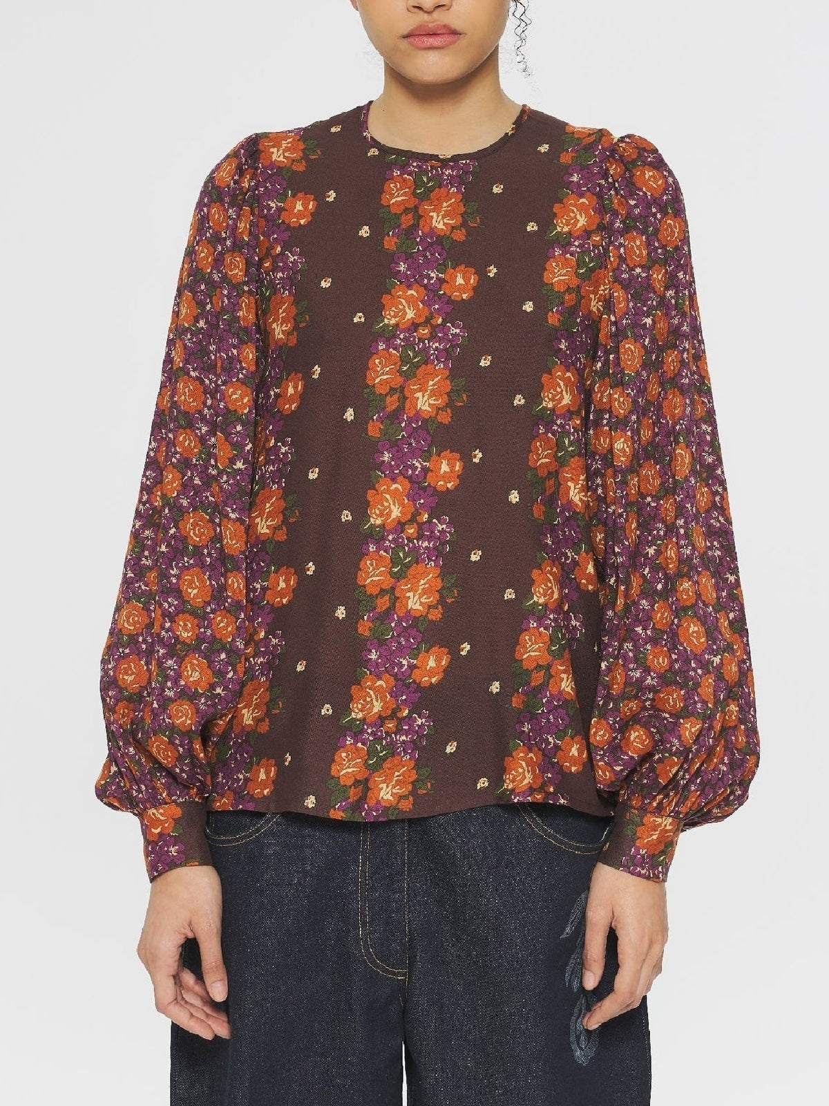Blouse imprimée Magalie - Brown