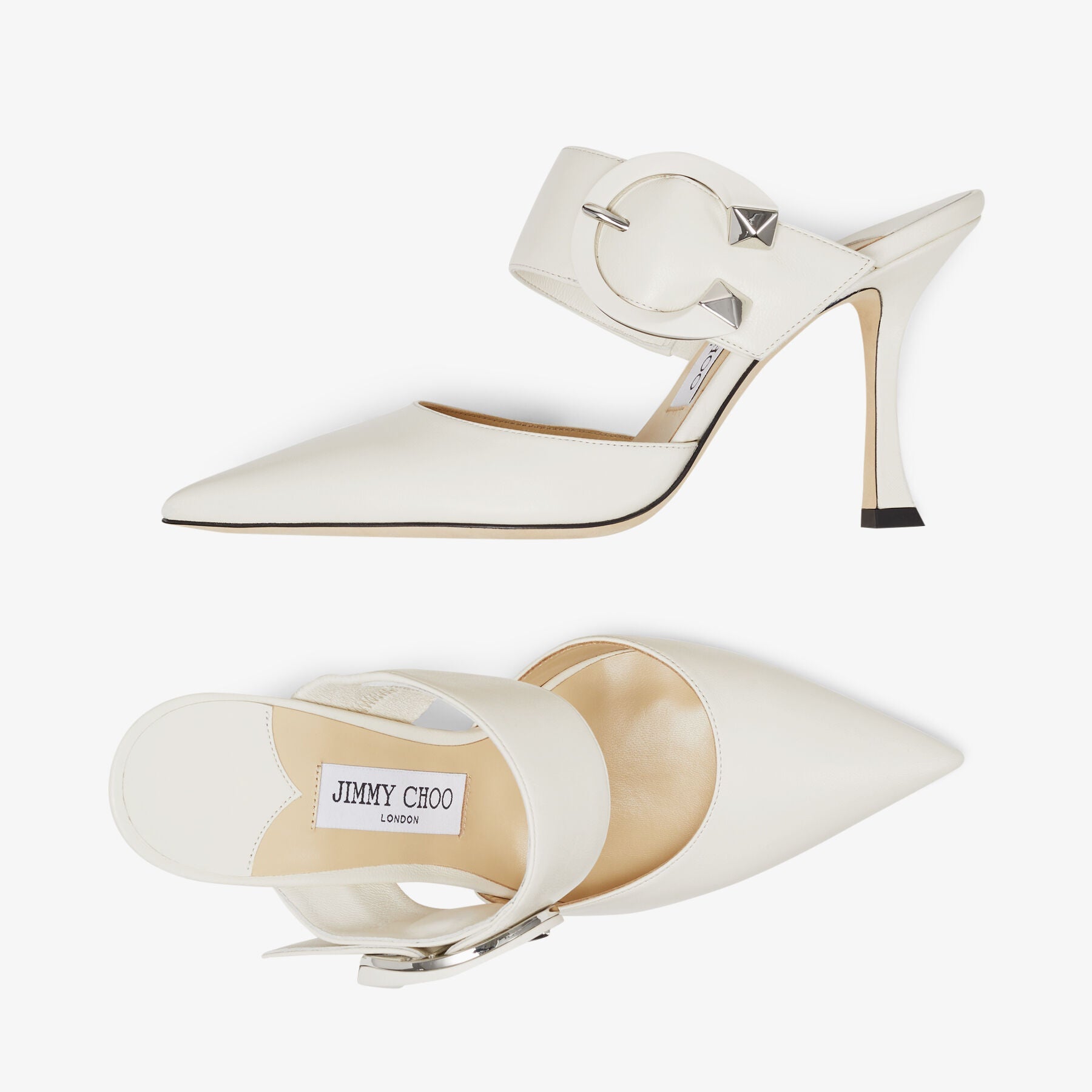 Magie 90 leather mules - Latte