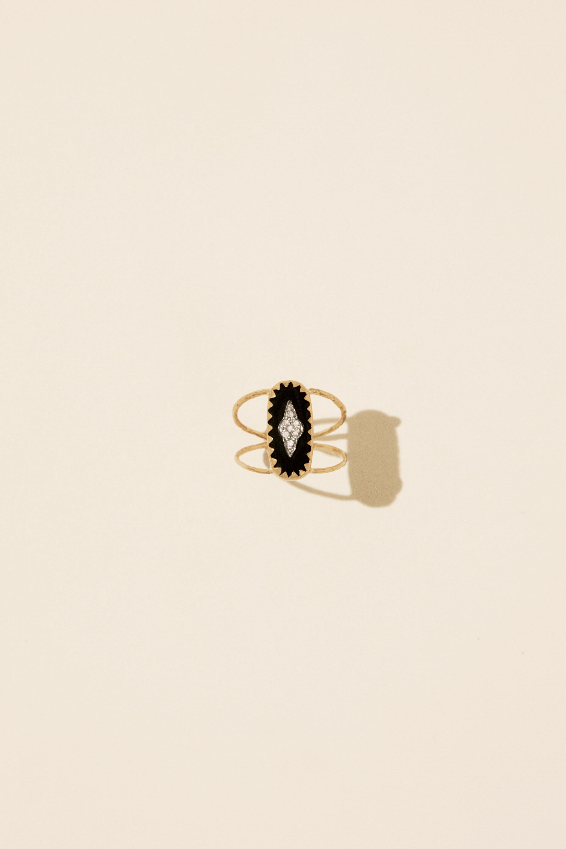 Bague Mahe en or rose sertie de diamant - Argent & Diamant