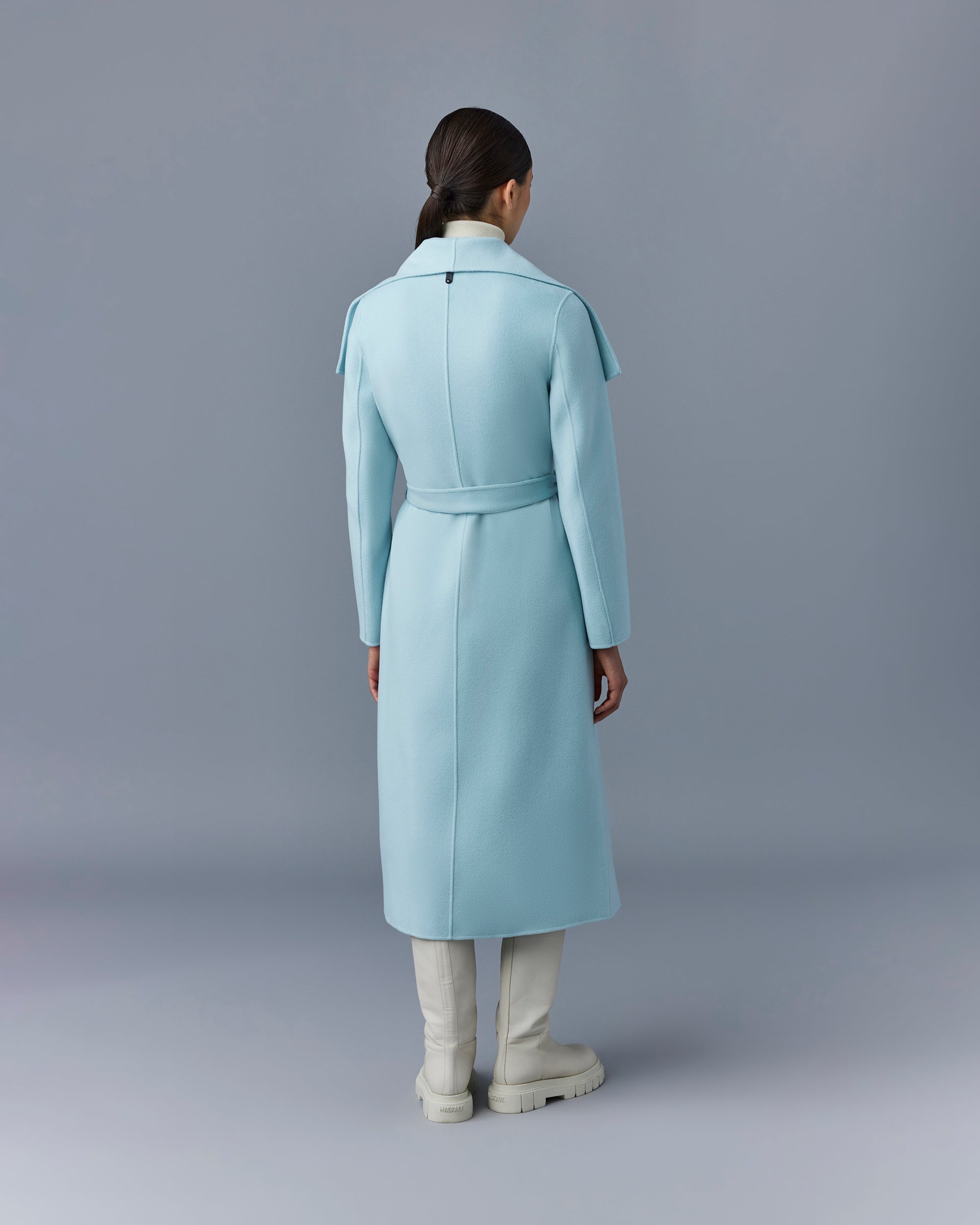 Manteau long Mai ceinturé en laine - Air