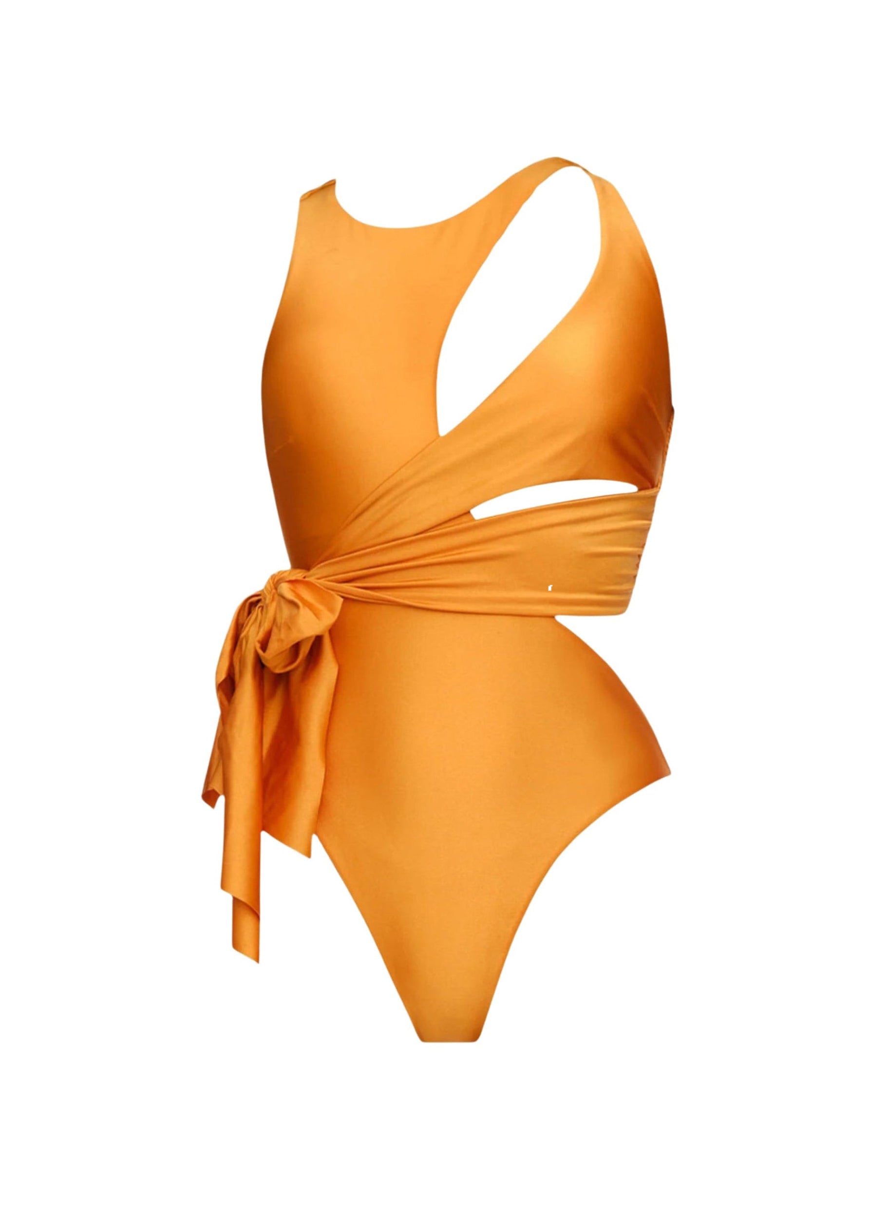 Lada one-piece swimming costume with cut-outs - Gold