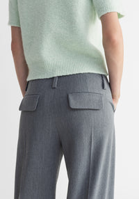 Maize wide-leg trousers - Steel