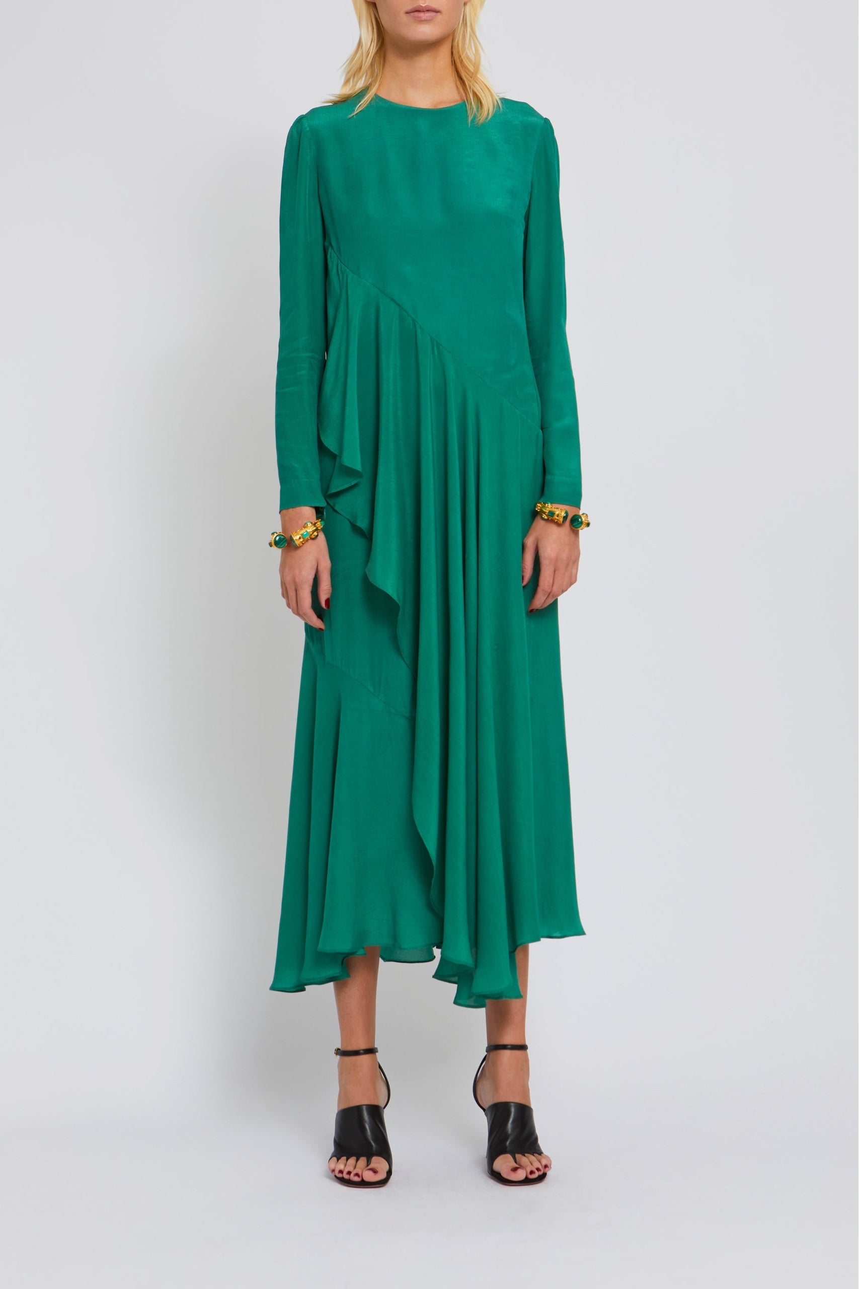 Robe Malou à volants - Burgundy