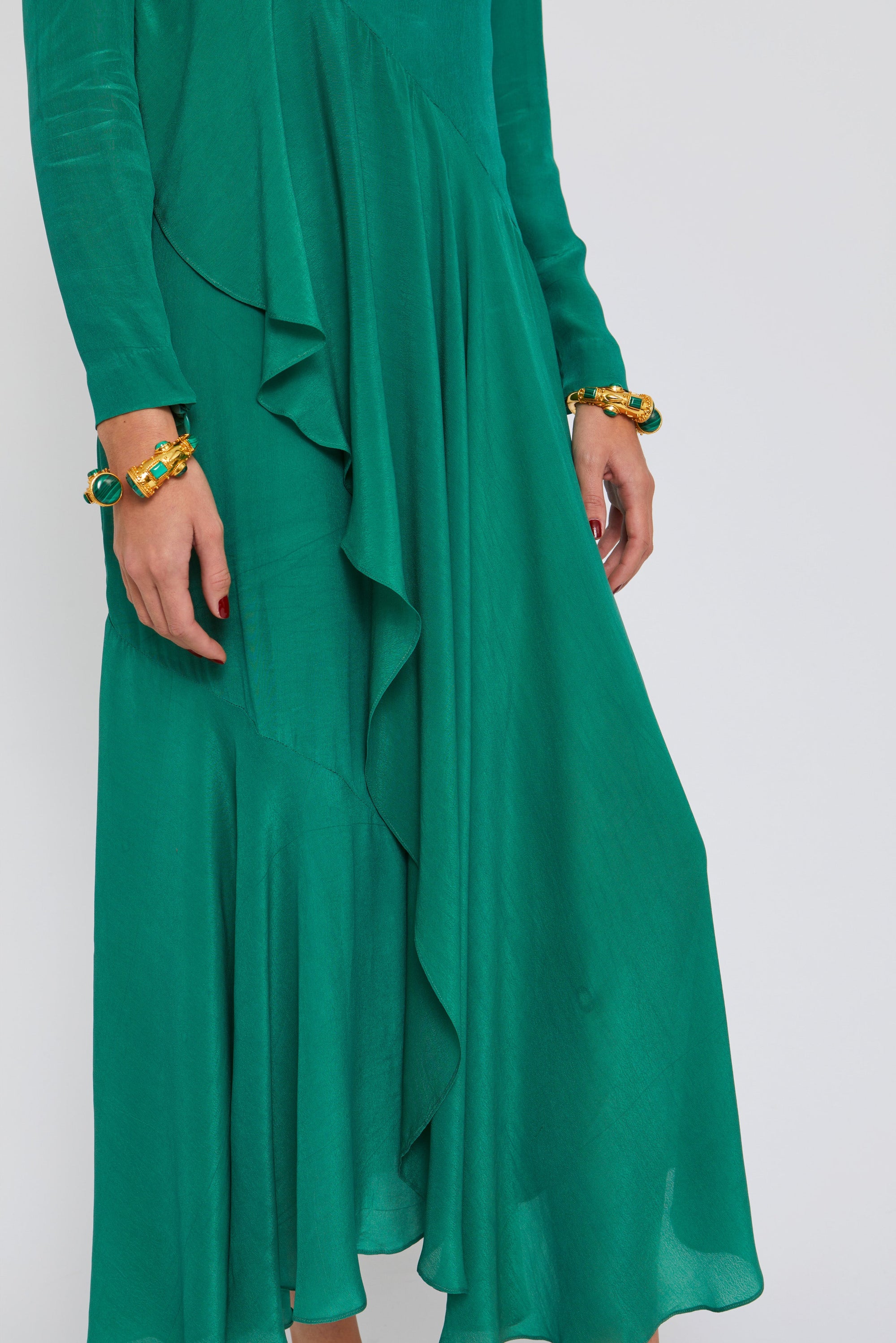 Robe Malou à volants - Burgundy