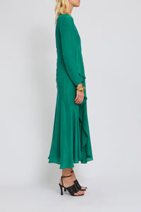 Robe Malou à volants - Burgundy