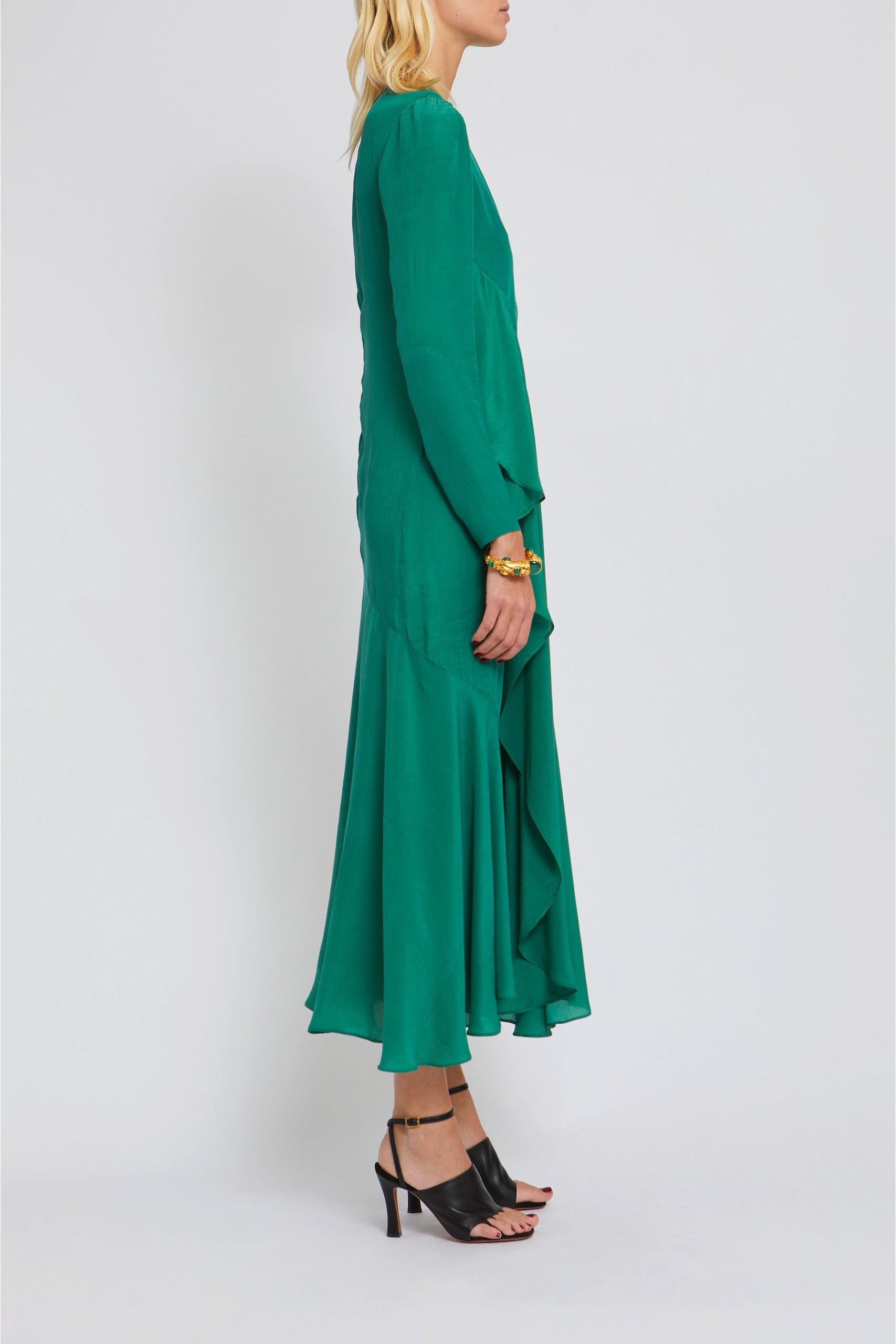 Robe Malou à volants - Green