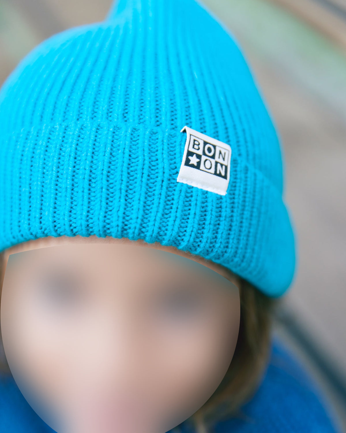 Bonnet Knithat2 en laine - Bleu Paon