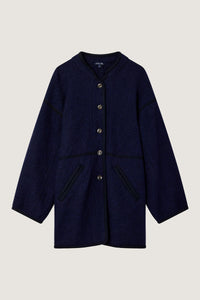 NAVY _ Manteau Slovenie en laine - Navy