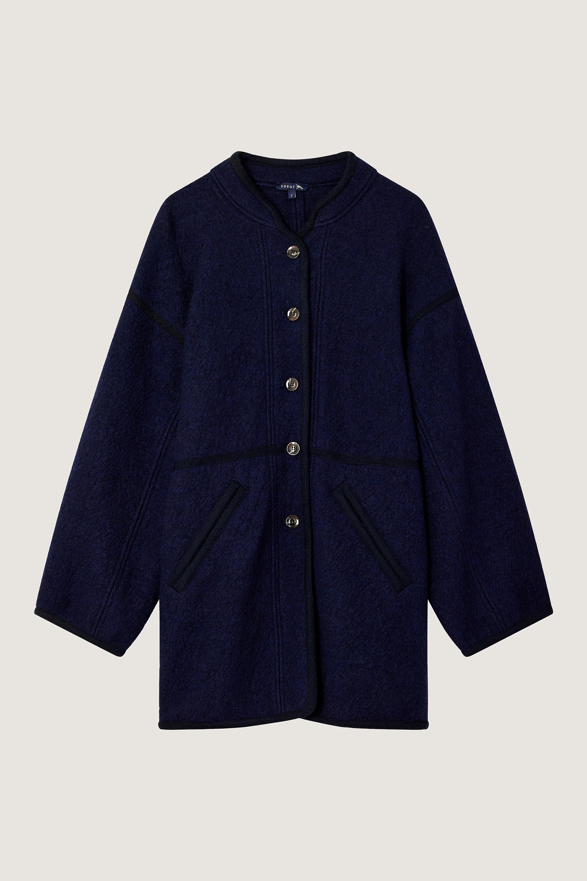 NAVY _ Manteau Slovenie en laine - Navy