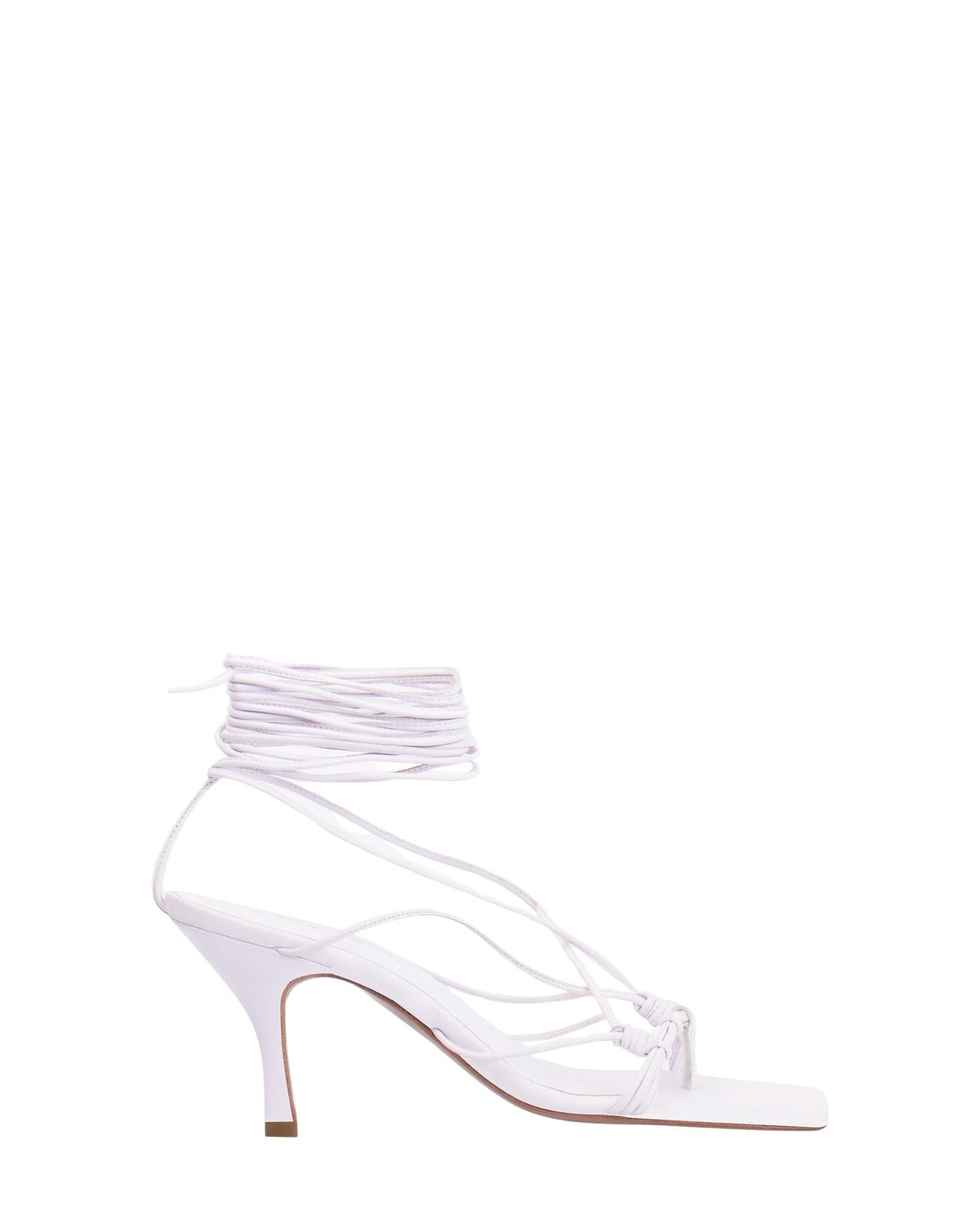 Mandaloun 75 leather sandals - White