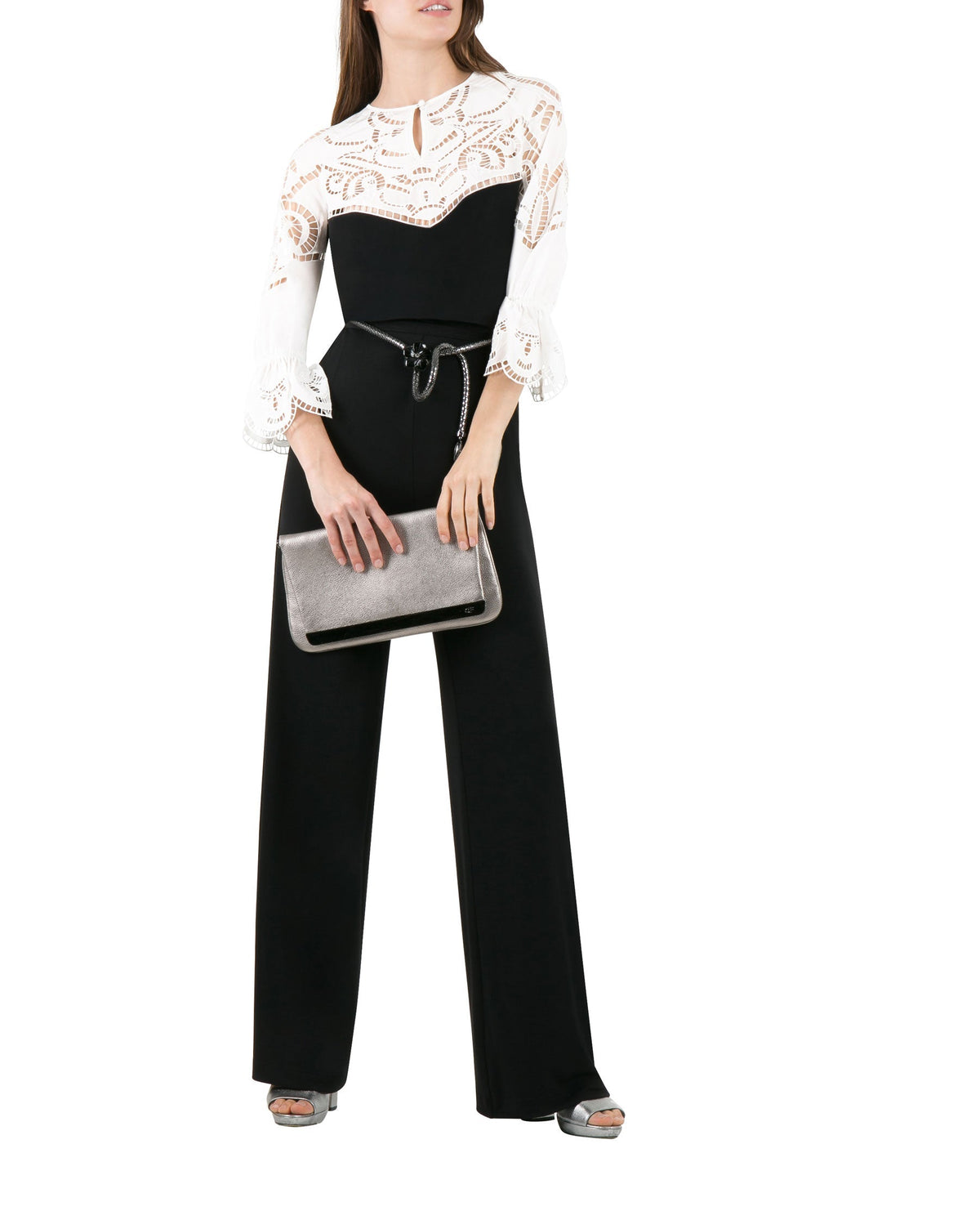 Blouse Mandy en soie - Black & White