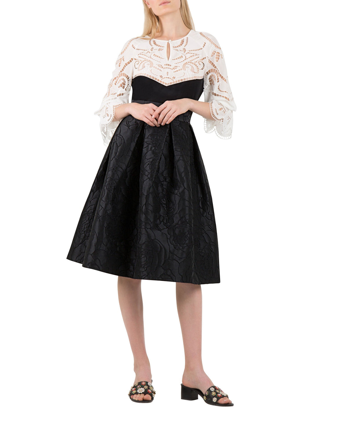 Blouse Mandy en soie - Black & White