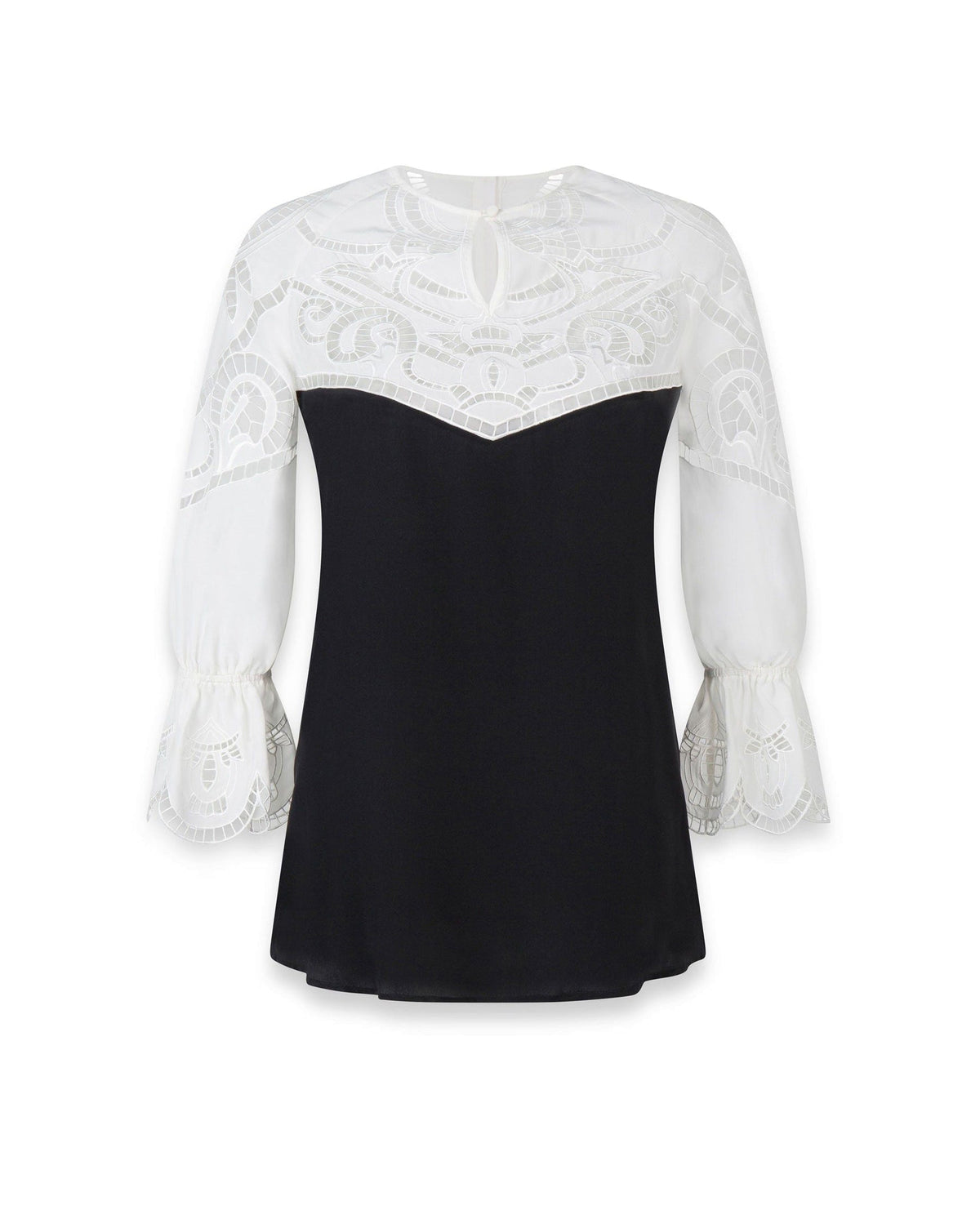 Blouse Mandy en soie - Black & White