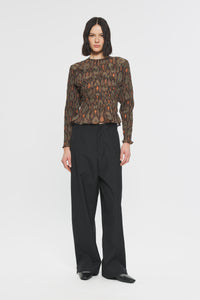 Blouse imprimée Mani - Kaki