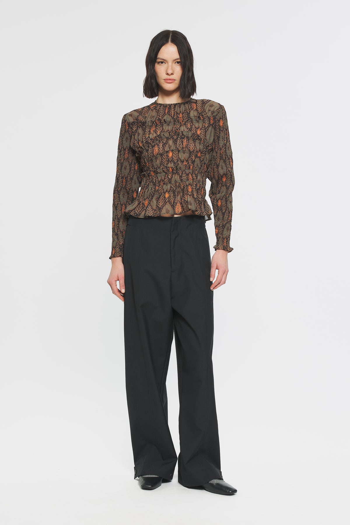 Blouse imprimée Mani - Kaki