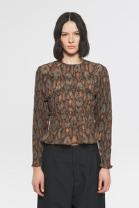 Blouse imprimée Mani - Kaki