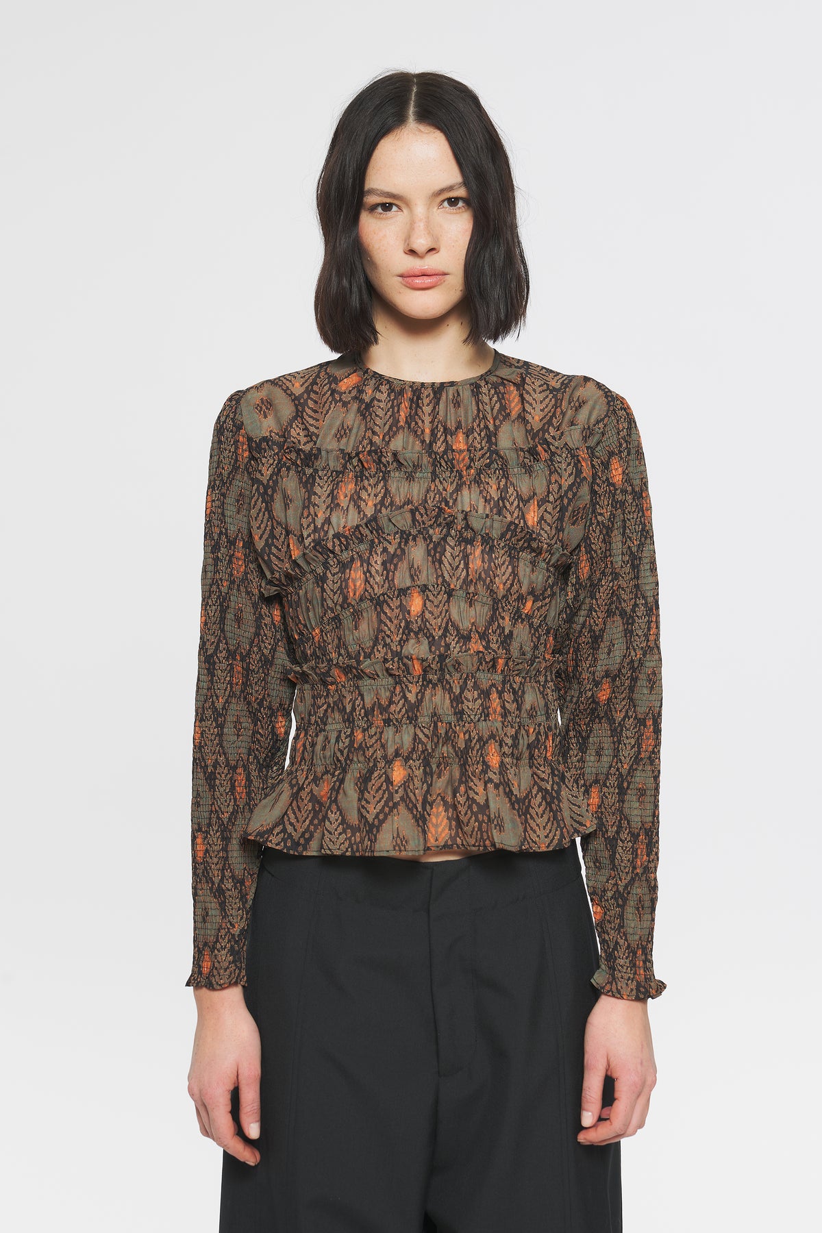 Blouse imprimée Mani - Kaki
