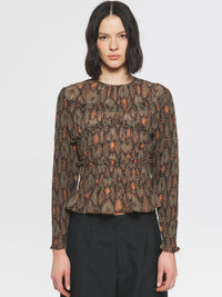 Blouse imprimée Mani - Kaki