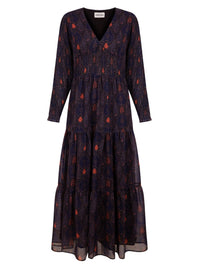 Robe longue imprimée Mani - Dark Blue