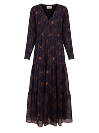Robe longue imprimée Mani - Dark Blue