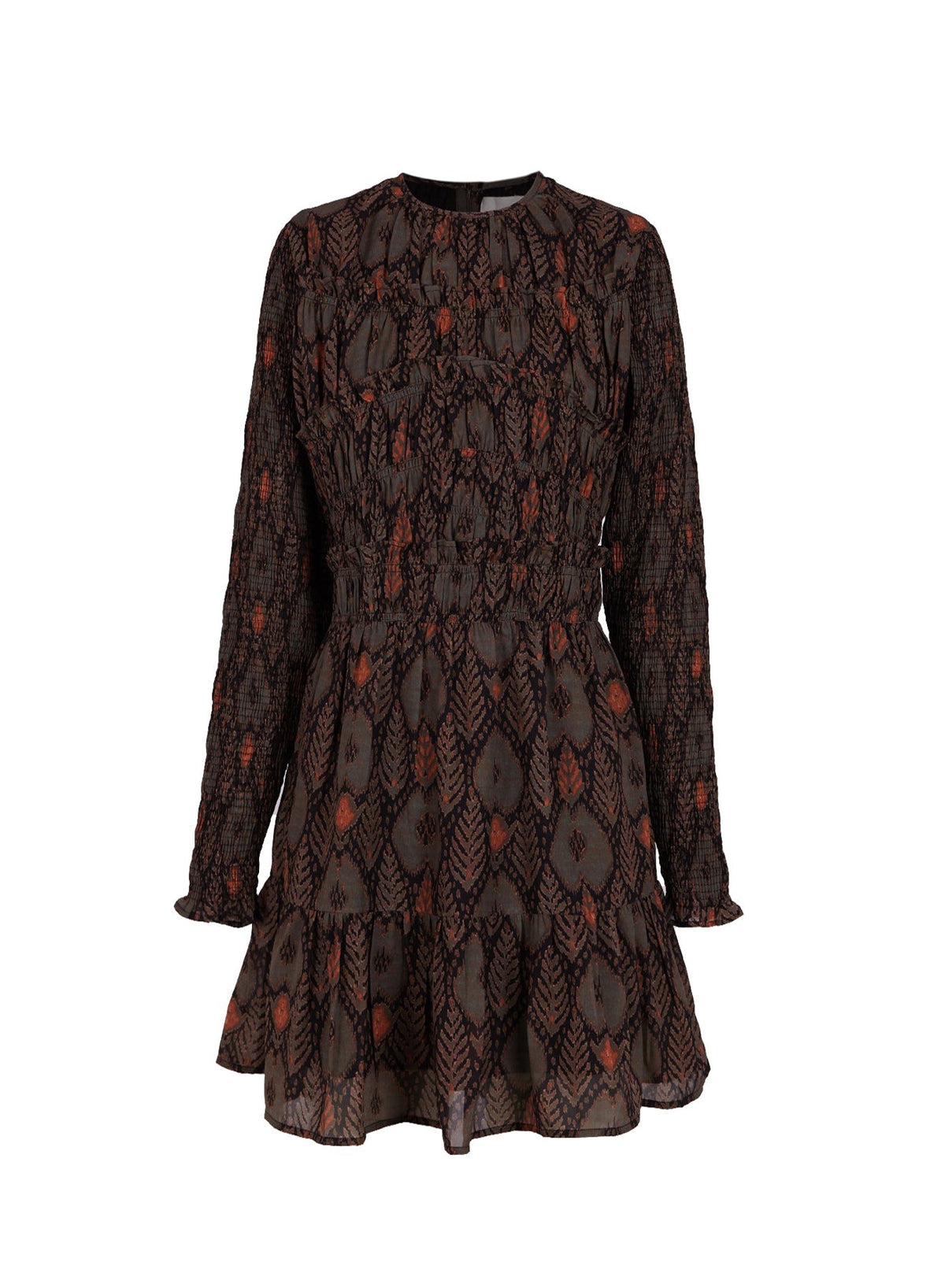 Robe courte imprimée Mani - Kaki