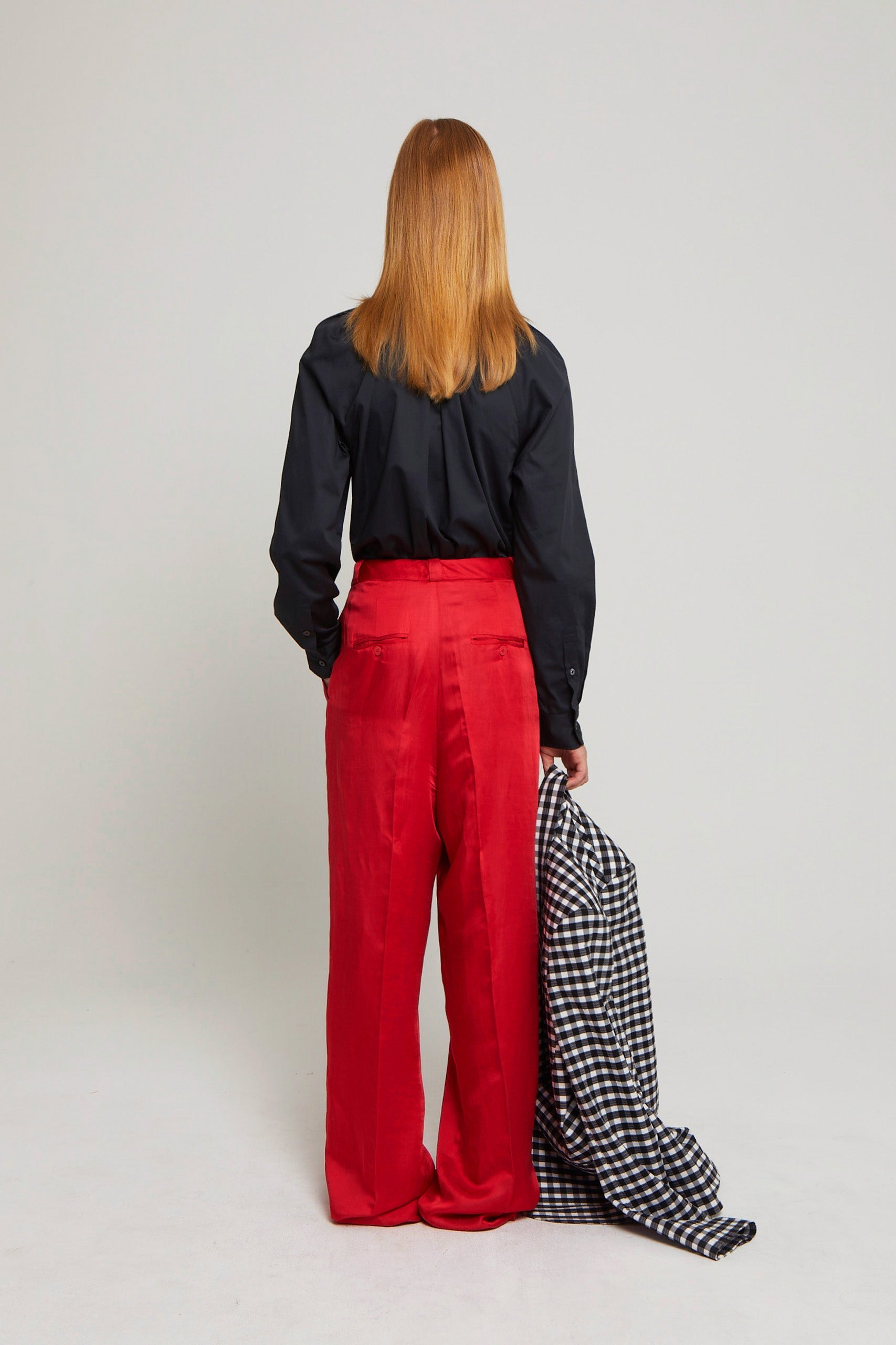 Pantalon Manuela taille haute en lin mélangé - Kaki