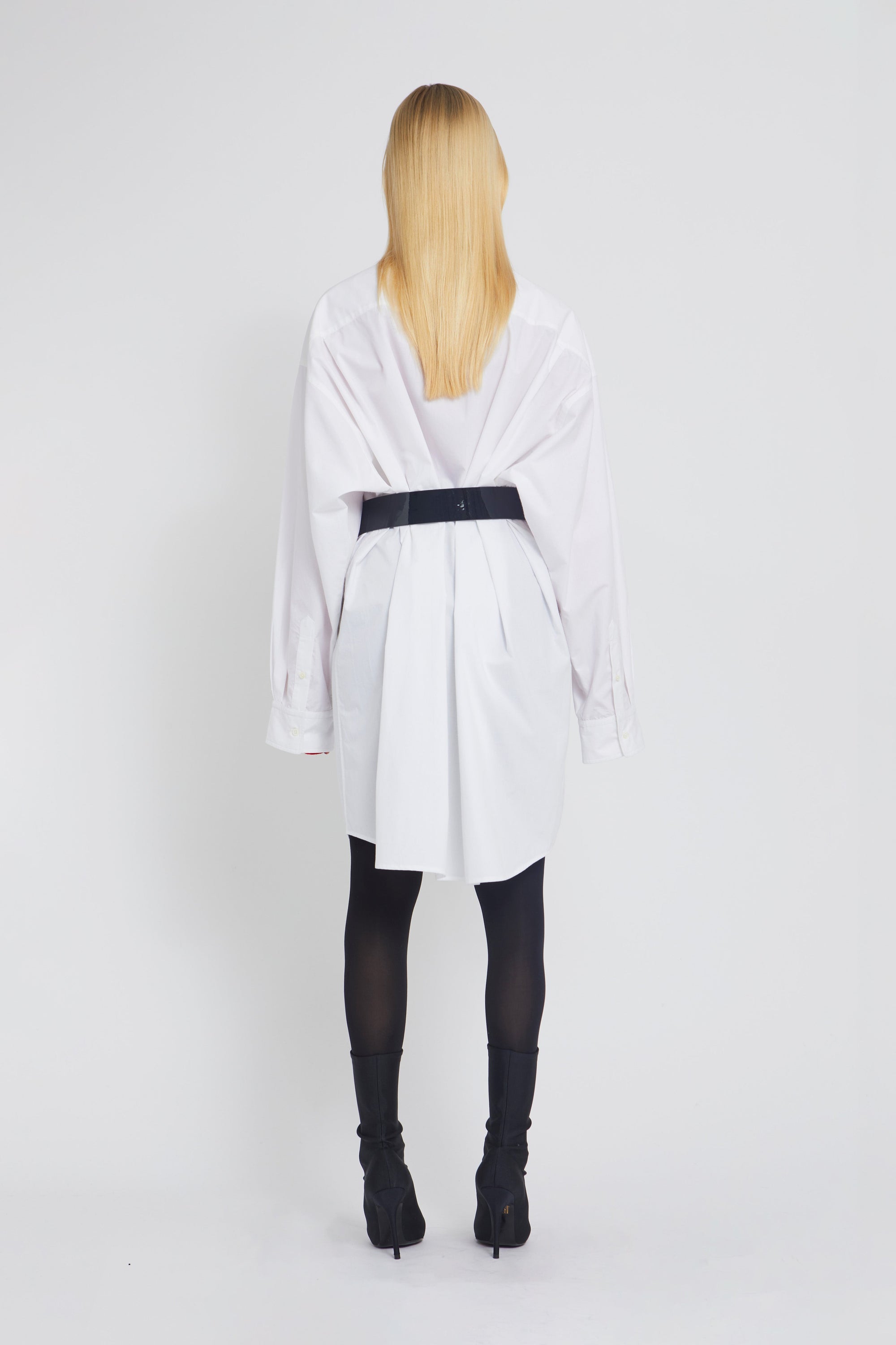 Robe chemise Maple à manches longues - White