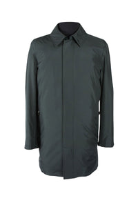 Manteau à surpiqûres en soie - Vert