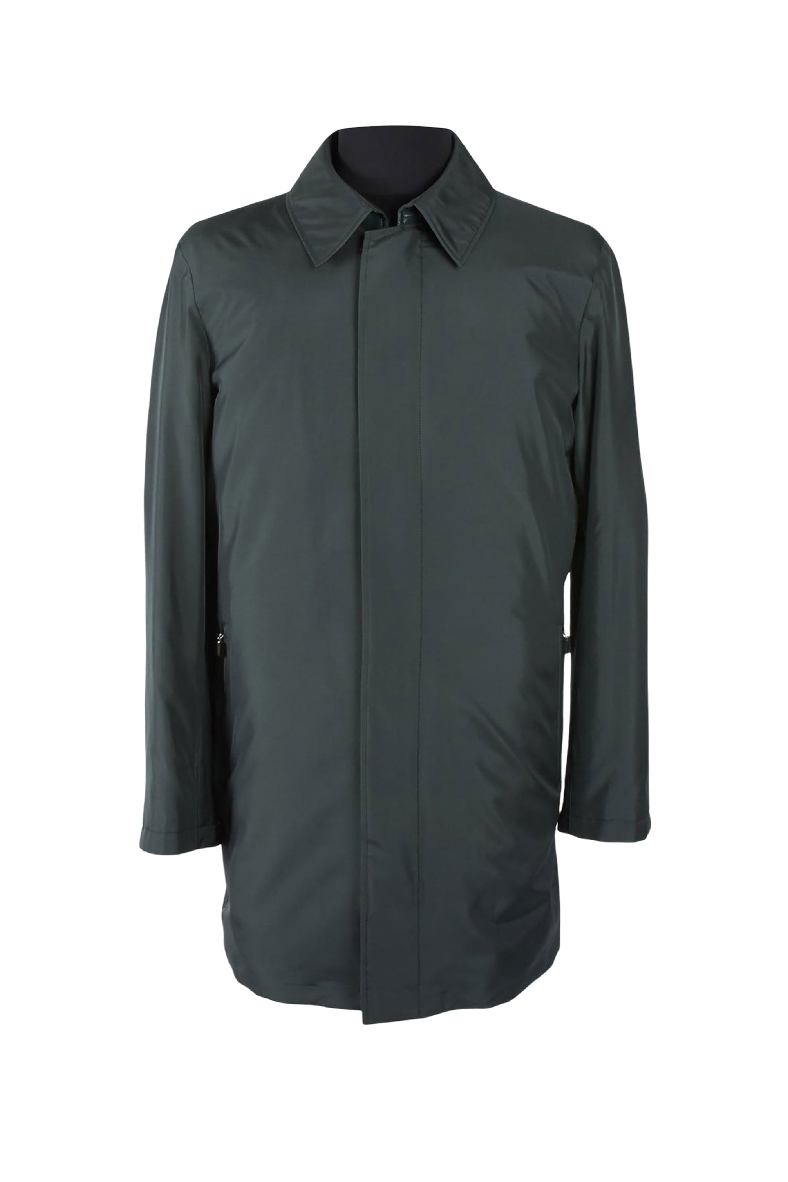 Manteau à surpiqûres en soie - Vert