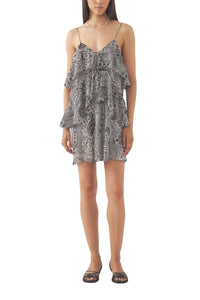 BLACK MARBIE MINI DRESS