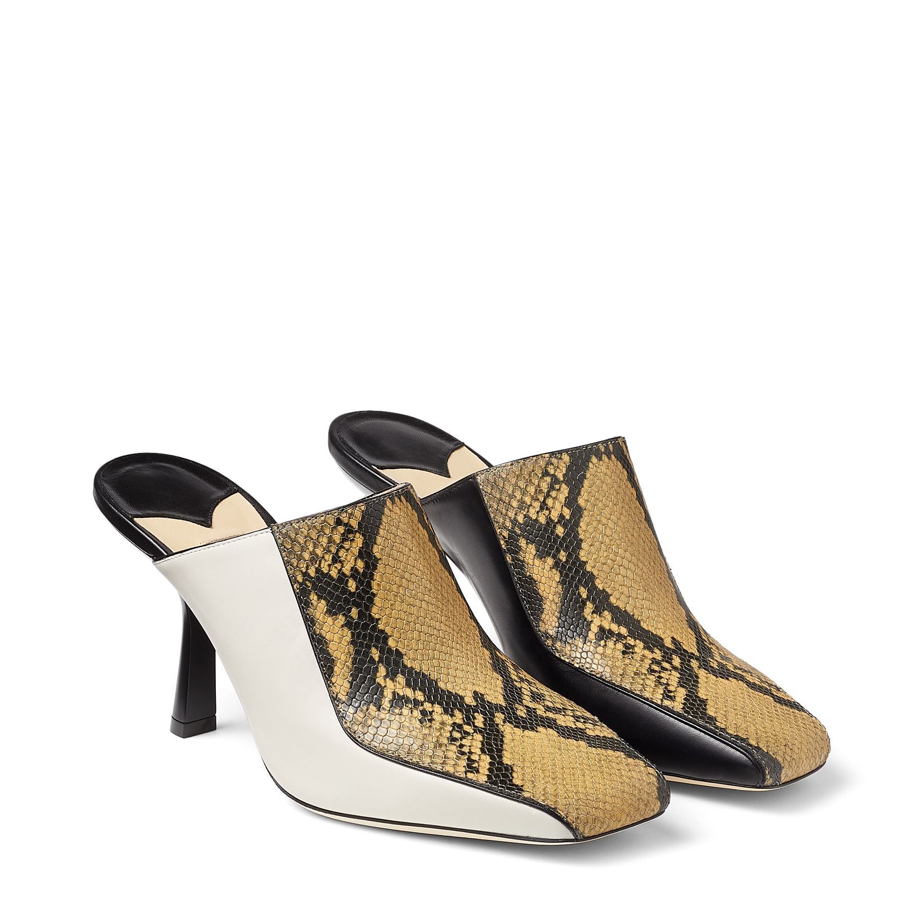 Marcel 85 leather mules - Black, Dijon & Latte